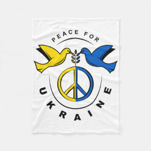 Vrede Voor Oekraïense Duif Oekraïense Vlag Ik Sta Fleece Deken