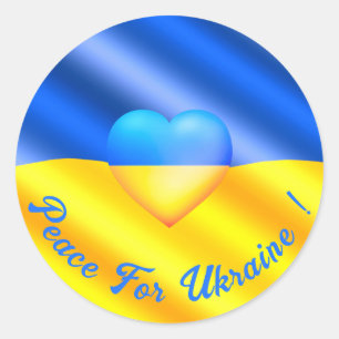 Vrede voor Oekraïne Betere Oekraïense vlaggenvrijh Ronde Sticker