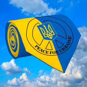 Vrede voor Oekraïne, de vlag van Oekraïne, het E Stropdas