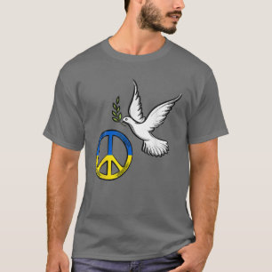 Vrede voor Oekraïne Ik sta achter Oekraïne Dov T-shirt