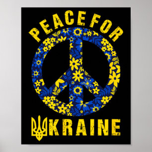 Vrede voor Oekraïne Ik sta achter Oekraïne Poster