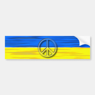 Vrede voor Oekraïne - Logo vlag Bumpersticker
