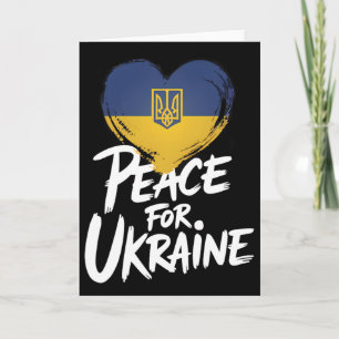 Vrede Voor Oekraïne Oekraïense Vlag Hart Symbool Kaart