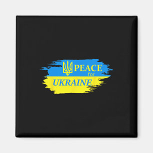 Vrede Voor Oekraïne Oekraïense Vlag Oekraïne Logo Magneet