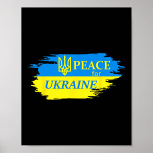 Vrede Voor Oekraïne Oekraïense Vlag Oekraïne Logo Poster