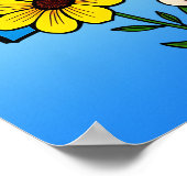 Vrede voor Oekraïne | Oekraïense vlag Poster (Hoek)