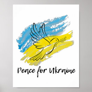 Vrede Voor Oekraïne Solidair Vredeshart Oekraïens Poster