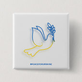 Vrede voor Oekraïne Square Button (Voorkant)