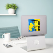 Vrede voor Oekraïne Sticker (Laptop op bureau)