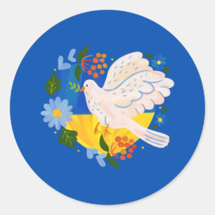 Vrede voor Oekraïne Zelfklever Ronde Sticker