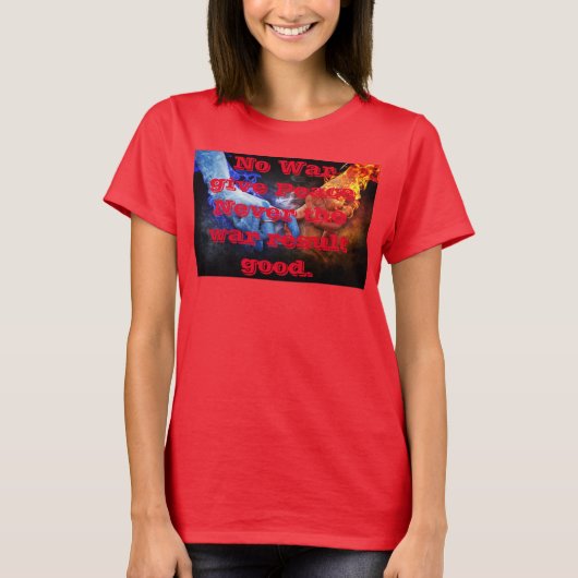 Vrede voor oorlog Vrouwen T-shirt (Voorkant)