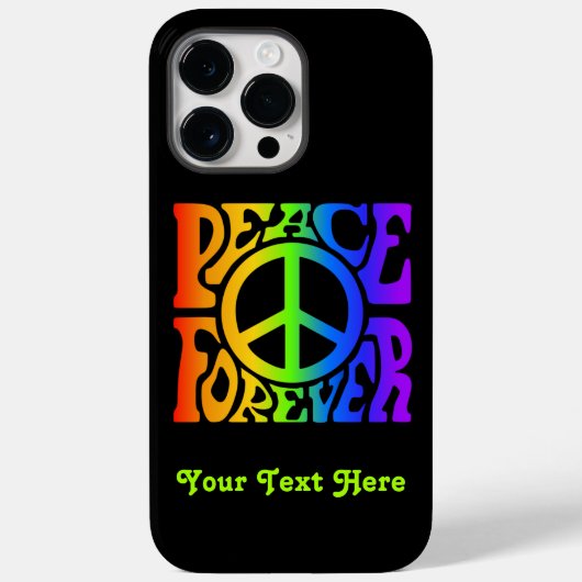 Vrede voor  Retro-regenboogstandaard Case-Mate iPhone Case (Achterkant)