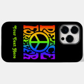 Vrede voor  Retro-regenboogstandaard Case-Mate iPhone Case (Achterkant (horizontaal))