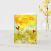 Vrede voor scheuren, blanco compact kaart (Gele Bloem)