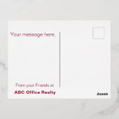 Vrede voor uw bedrijf folie feestdagen briefkaart (Achterkant)