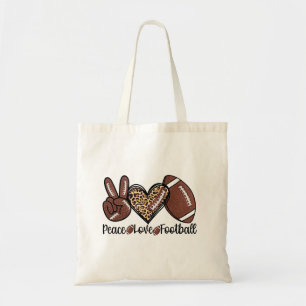 Vrede Vrede Liefde American Football – Patriotisch Tote Bag