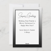 Vrede & Vreugde | Afbeelding gepersonaliseerde ker Feestdagenkaart (Achterkant)