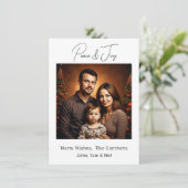 Vrede & Vreugde | Afbeelding gepersonaliseerde ker Feestdagenkaart (Staand voorkant)