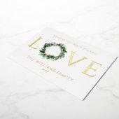 Vrede Vreugde En Liefde Gouden Kerstmis Folie Feestdagenkaart (Gedraaid)