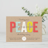 Vrede, vreugde en voorspoed, oude typografie kaart (Staand voorkant)