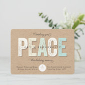 Vrede, vreugde en voorspoed, oude typografie kaart (Staand voorkant)