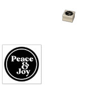 Vrede & Vreugde Hedendaagse Type Cirkel Rubberstempel (Gestempeld)