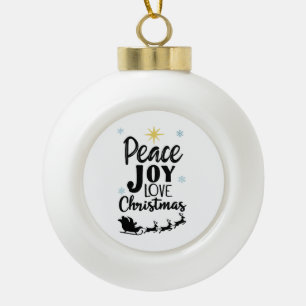 Vrede Vreugde Liefde Kerstmis Moderne Kerstman s Keramische Bal Ornament