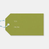 Vrede Vreugde Liefde Krans Kerstmis Cadeaulabel (Achterkant Horizontaal)