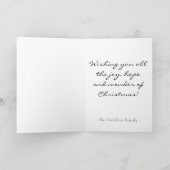 vrede & vreugdeKerstmiskaart van engelenvleugels Feestdagen Kaart (Binnen)