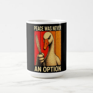 Vrede Was Nooit Een Optie Gans Retro Zonsondergang Koffiemok