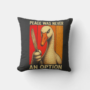 Vrede Was Nooit Een Optie Gans Retro Zonsondergang Kussen