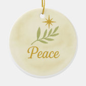 “Vrede” Watervork Kerstdier Keramisch Ornament (Voorkant)