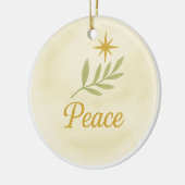 “Vrede” Watervork Kerstdier Keramisch Ornament (Links)