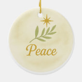 “Vrede” Watervork Kerstdier Keramisch Ornament (Achterkant)