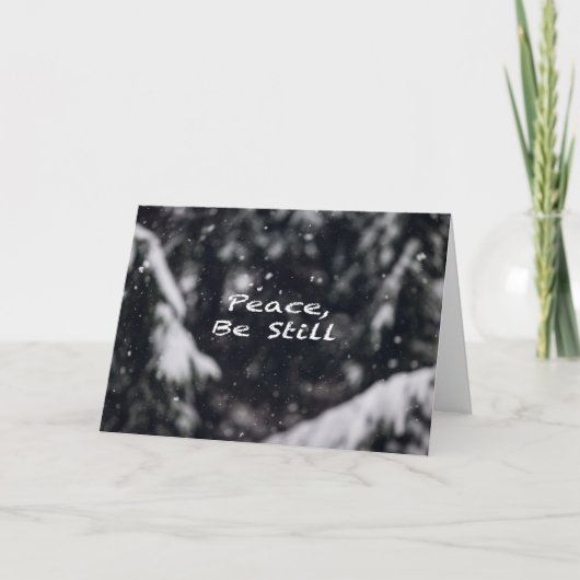 Vrede, wees stil — feestdagen kaart (Voorkant)