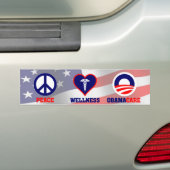 Vrede, Wellness, Obamacare Bumpersticker (Op auto)