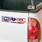 Vrede, Wellness, Obamacare Bumpersticker (Op Truck)