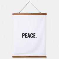 Vrede wit en zwart tekst minimalistische anti-oorl