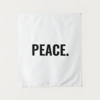 Vrede wit en zwart tekst minimalistische anti-oorl