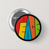 Vrede - Word Art Ronde Button 5,7 Cm (Voorkant /achterkant)