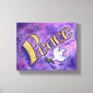 Vrede Word Art schilderende gepantserde schilderku Canvas Afdruk