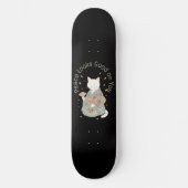 Vrede ziet er goed uit - Kimono geklede kat Skateboard (Voorkant)