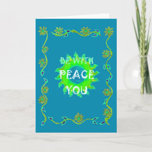 Vrede zij met u Art Print Kaart