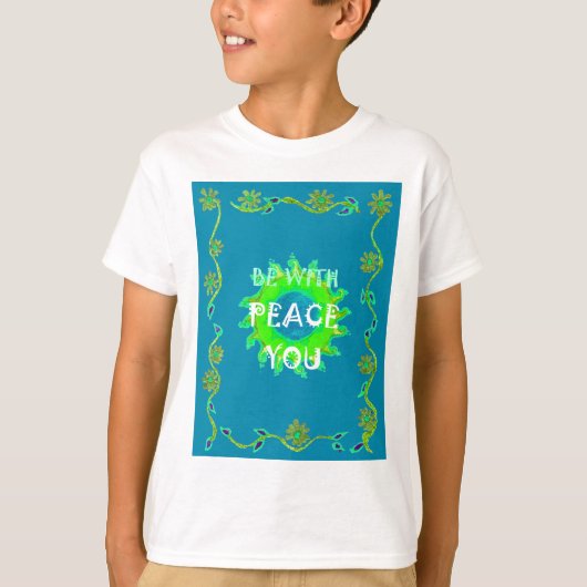 Vrede zij met u Art Print T-shirt (Voorkant)