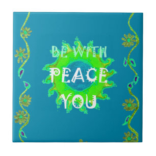 Vrede zij met u Art Print Tegeltje