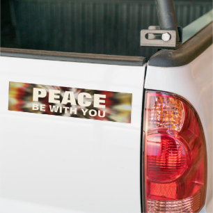 Vrede zij met u Tie Dye Bumpersticker