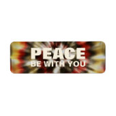 Vrede zij met u Tie Dye Labels Sticker Pack (Voorkant)
