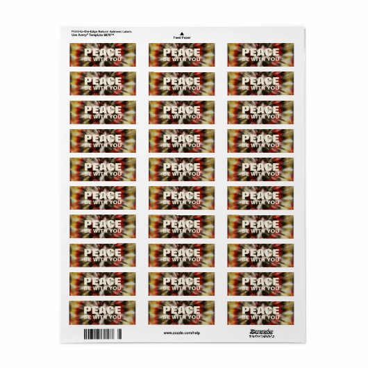 Vrede zij met u Tie Dye Labels Sticker Pack (Full Sheet)