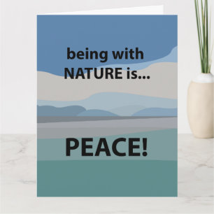 Vrede zijn met de natuur is vrede kaart