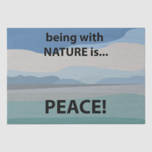 Vrede zijn met de natuur is vrede tissuepapier